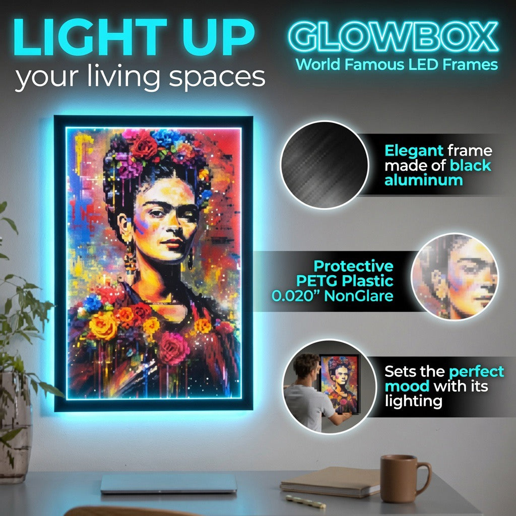 5-PACK Glowbox “World Famous" LED Poster Frames