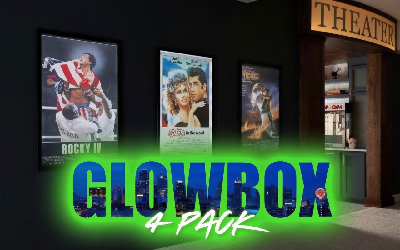 4-PACK Glowbox "World Famous" LED Poster Frames