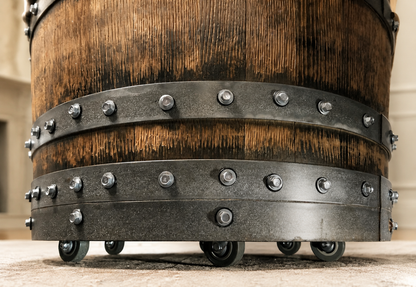 Whiskey & Wine Barrel Coffee Table Set — 2 Chairs