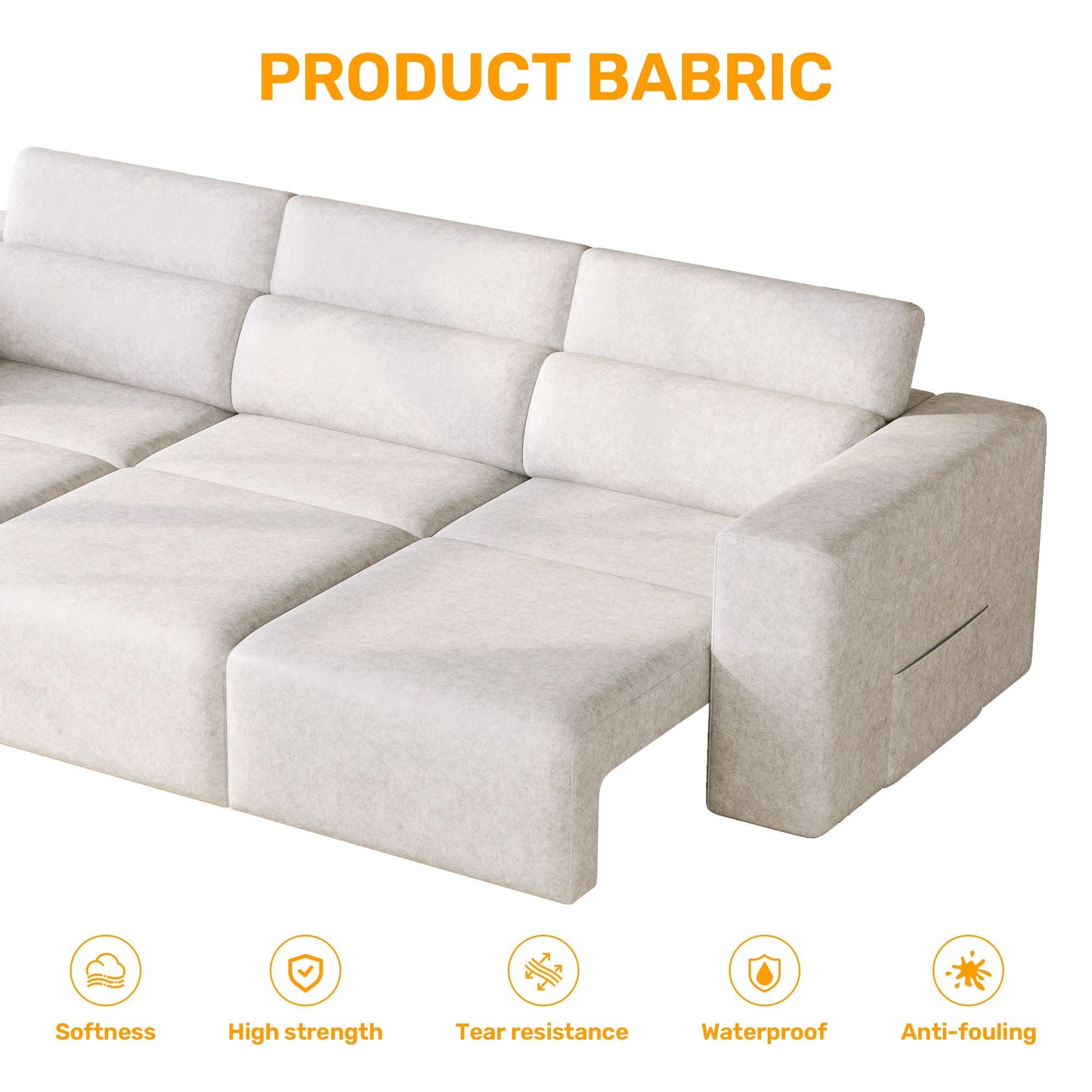3 Seater Power Recliner Sofa With Wireless Charging And Remote Control