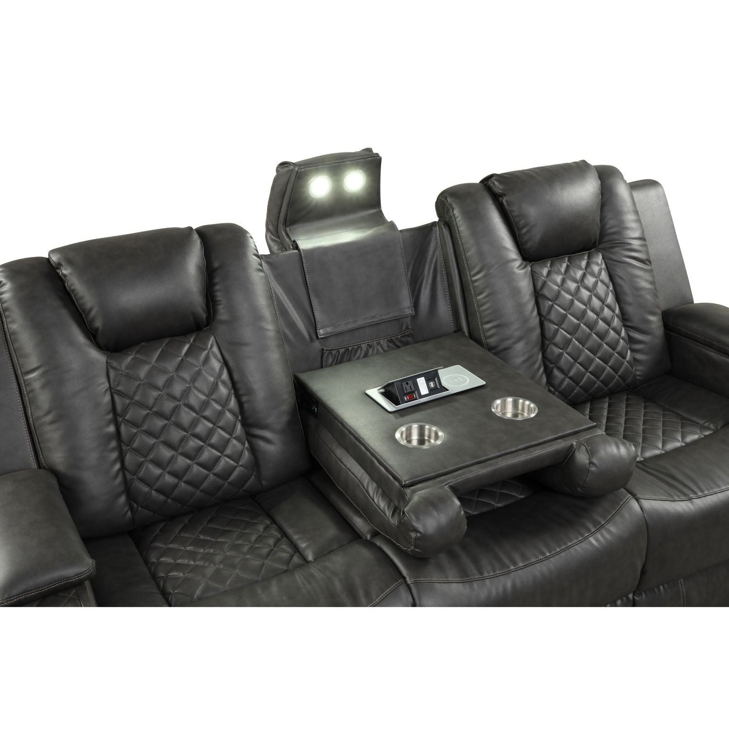 Benz - Power Recliner Set With LED Lighting And USB Charging