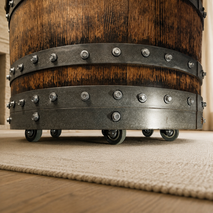 Whiskey & Wine Barrel Half-Barrel Table Set — 2 Chairs