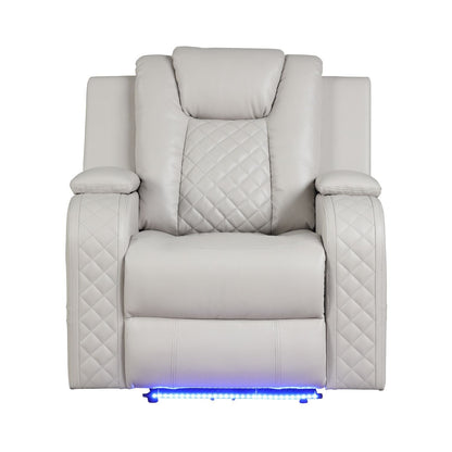 Benz - Power Recliner Set With LED Lighting And USB Charging