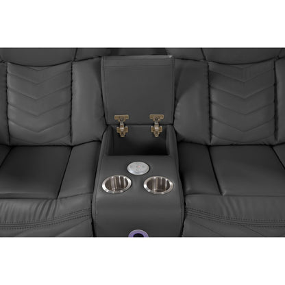 Challenger - Recliner Sectional Sofa, Built In USB, C Ports & Bluetooth