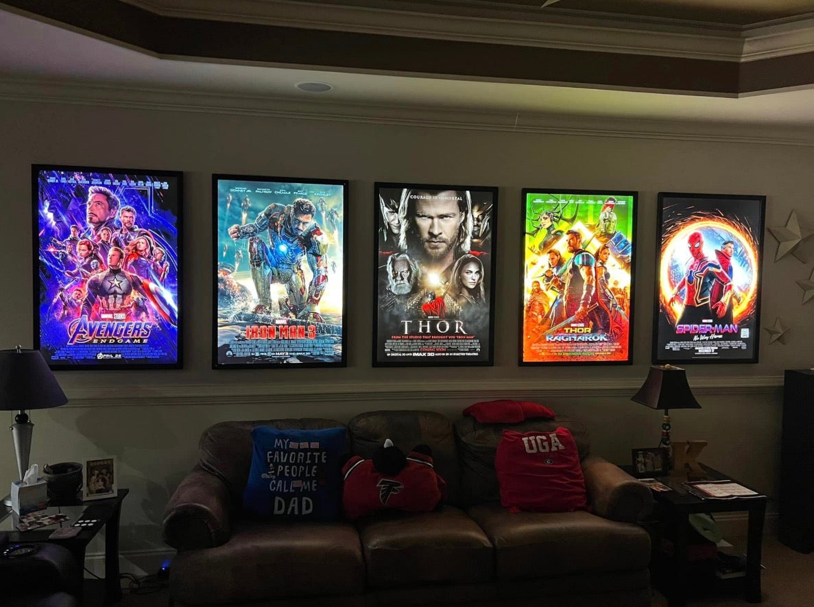 12-PACK Glowbox "World Famous" LED Poster Frames
