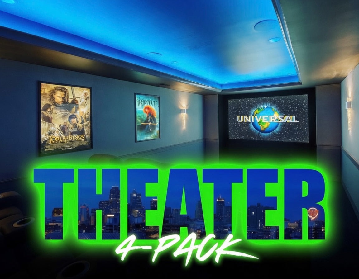 4-PACK Glowbox "World Famous" LED Poster Frames