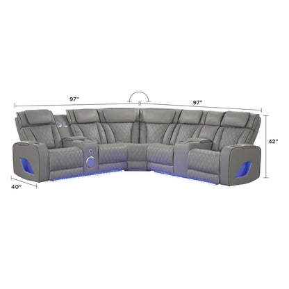 Fortuner - Power Recliner Sectional Sofa