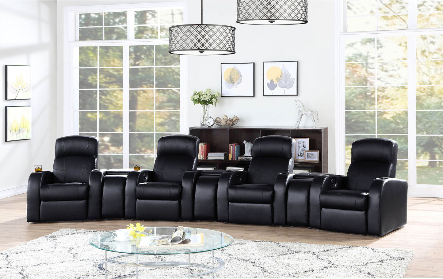 Cyrus 7-piece Upholstered Home Theater Seating