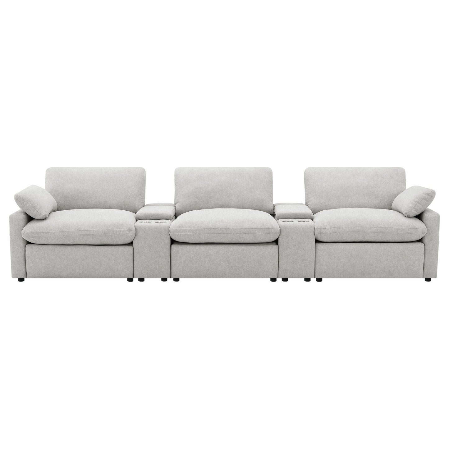 Collins 5-Piece Power Reclining Home Theater Seating Grey