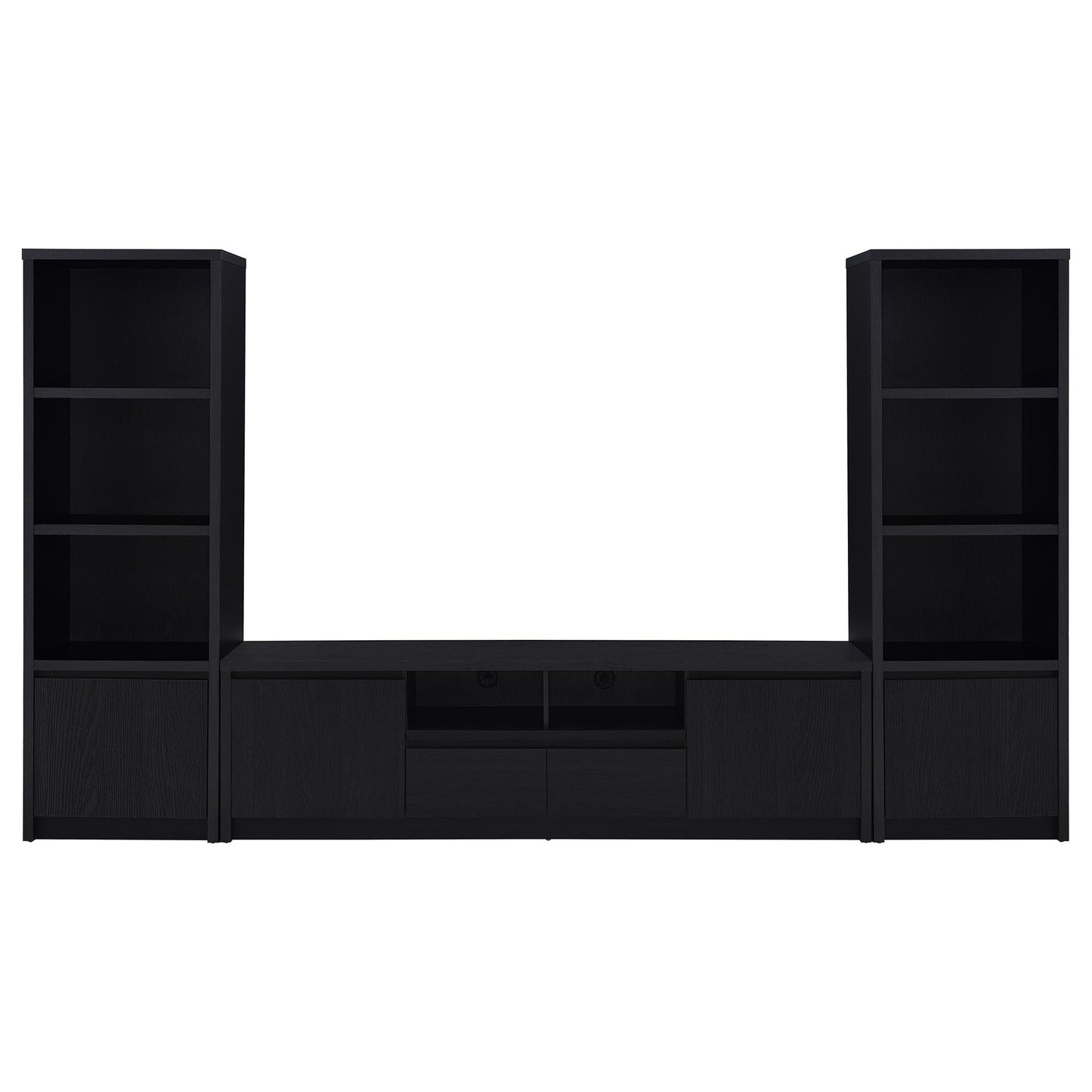 Winfield 3-piece Entertainment Center 78-inch TV Stand Black
