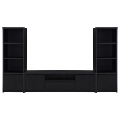 Winfield 3-piece Entertainment Center 78-inch TV Stand Black