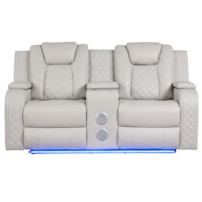Benz - Power Recliner Set With LED Lighting And USB Charging