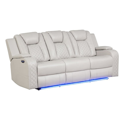 Benz - Power Recliner Set With LED Lighting And USB Charging