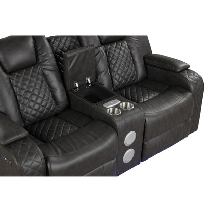 Benz - Power Recliner Set With LED Lighting And USB Charging