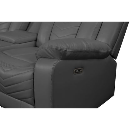 Challenger - Recliner Sectional Sofa, Built In USB, C Ports & Bluetooth