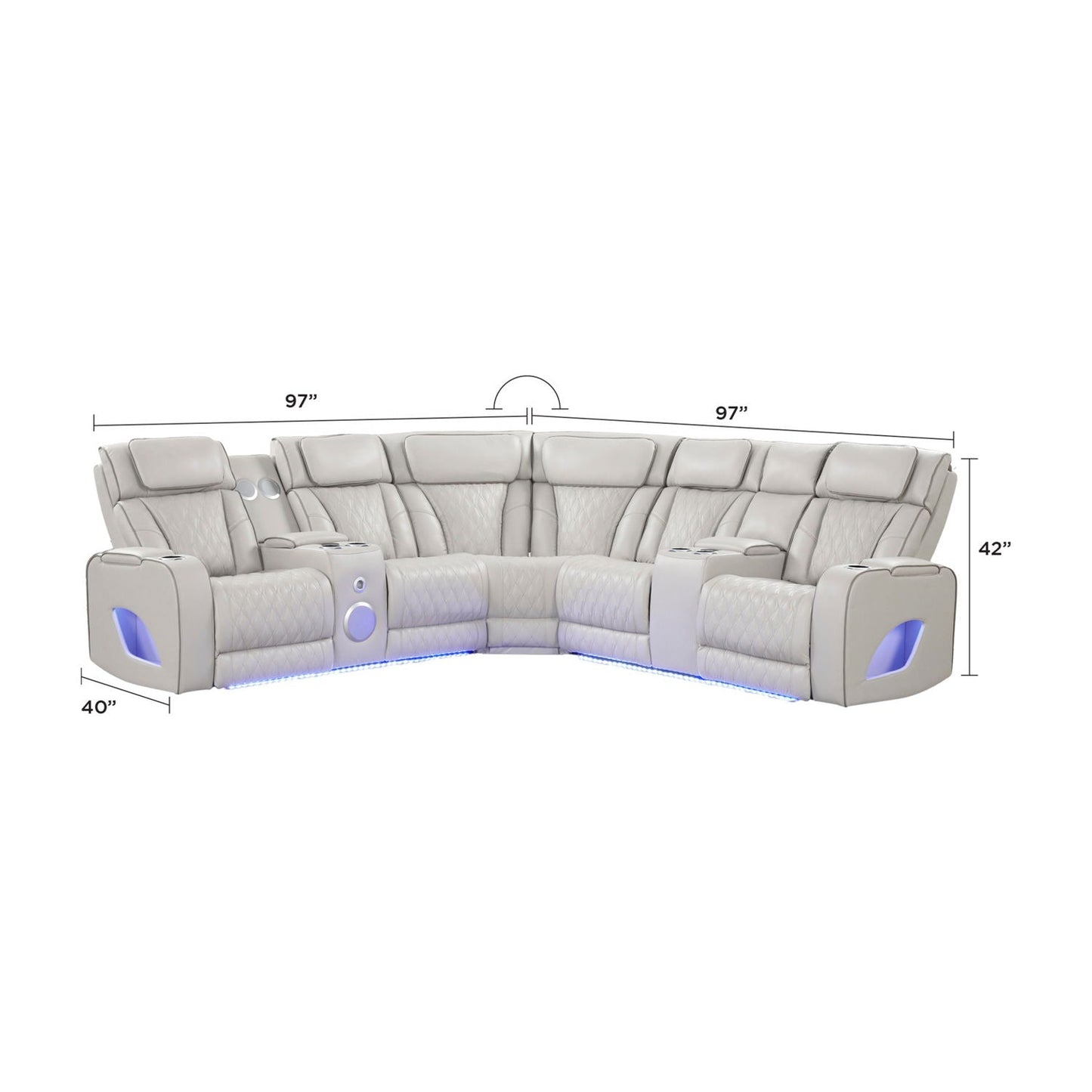 Fortuner - Power Recliner Sectional Sofa