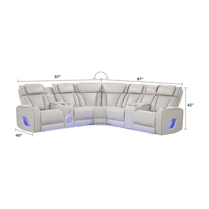 Fortuner - Power Recliner Sectional Sofa