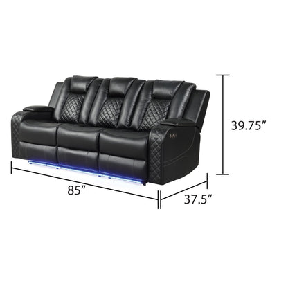 Benz - LED & Power Recliner With Adjustable Headrests And Ambient LED Lighting