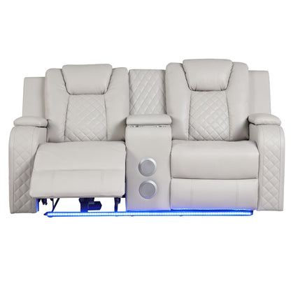 Benz - Power Recliner Set With LED Lighting And USB Charging