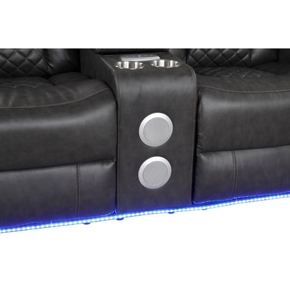 Benz - Power Recliner Set With LED Lighting And USB Charging