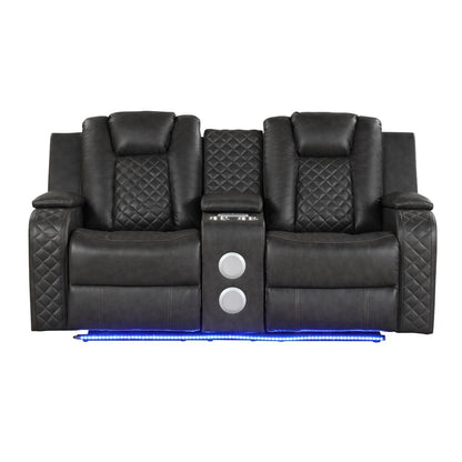 Benz - Power Recliner Set With LED Lighting And USB Charging