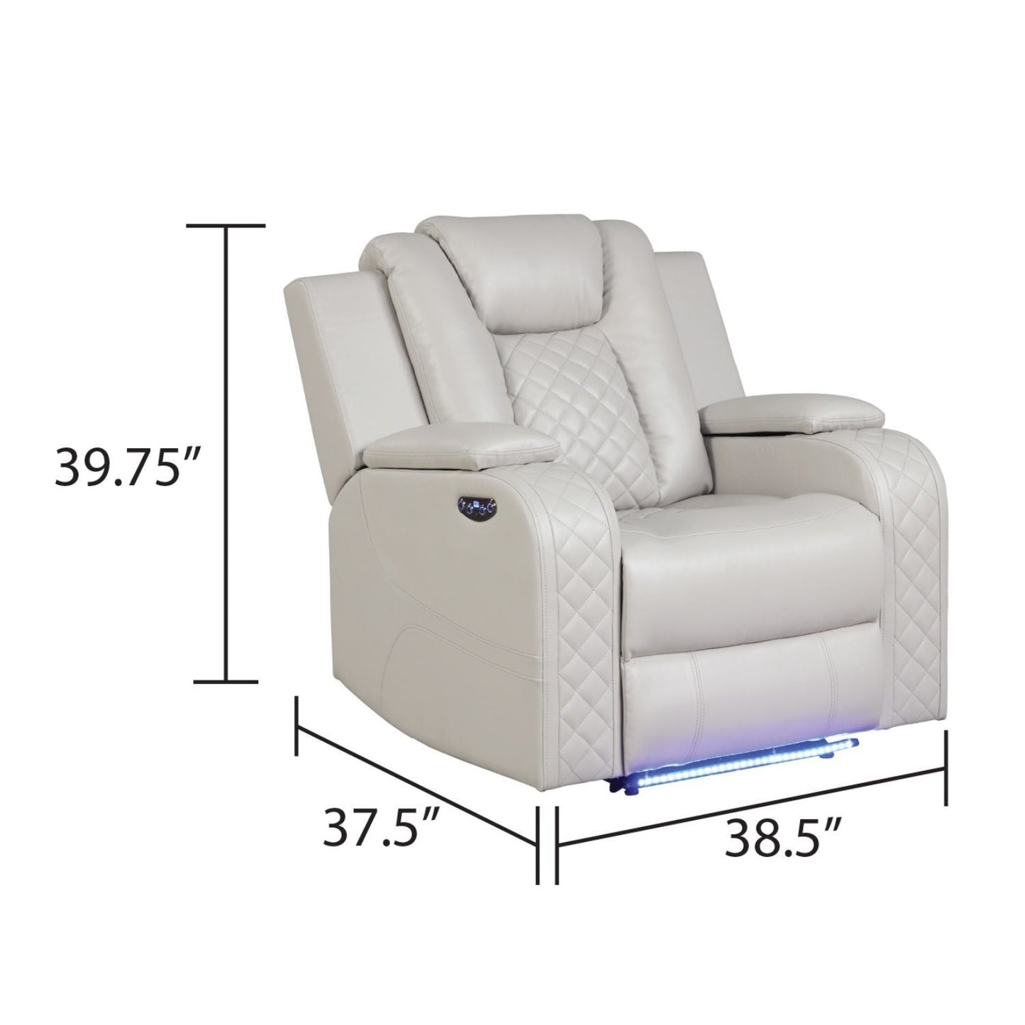 Benz - Power Recliner Set With LED Lighting And USB Charging