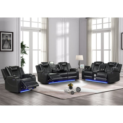 Benz - Power Recliner Set With LED Lighting And USB Charging