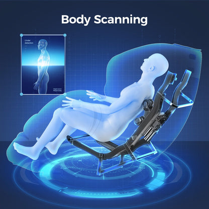 Bosscare - 3D Zero Gravity Massage Chair, Full Body Shiatsu Recliner With App