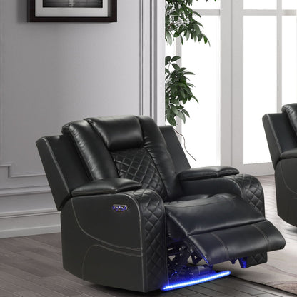 Benz - Power Recliner Set With LED Lighting And USB Charging