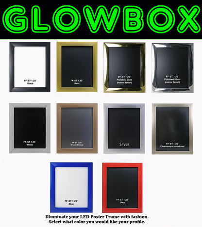 9-PACK Glowbox "World Famous" LED Poster Frames