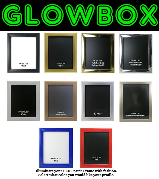 5-PACK Glowbox “World Famous" LED Poster Frames