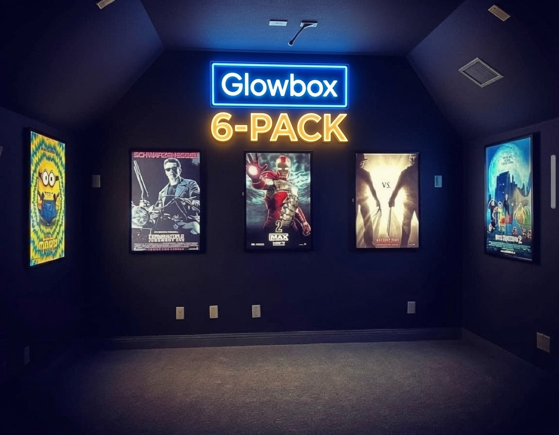 6-PACK Glowbox "World Famous" LED Poster Frames