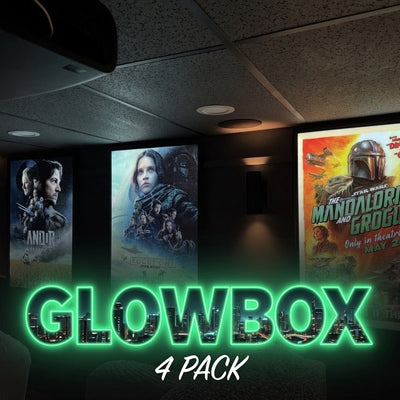 4-PACK Glowbox "World Famous" LED Poster Frames