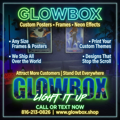 7-PACK Glowbox "World Famous" LED Poster Frames - Made in the USA