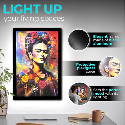 4-PACK Glowbox "World Famous" LED Poster Frames