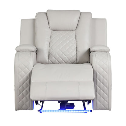 Benz - Power Recliner Set With LED Lighting And USB Charging
