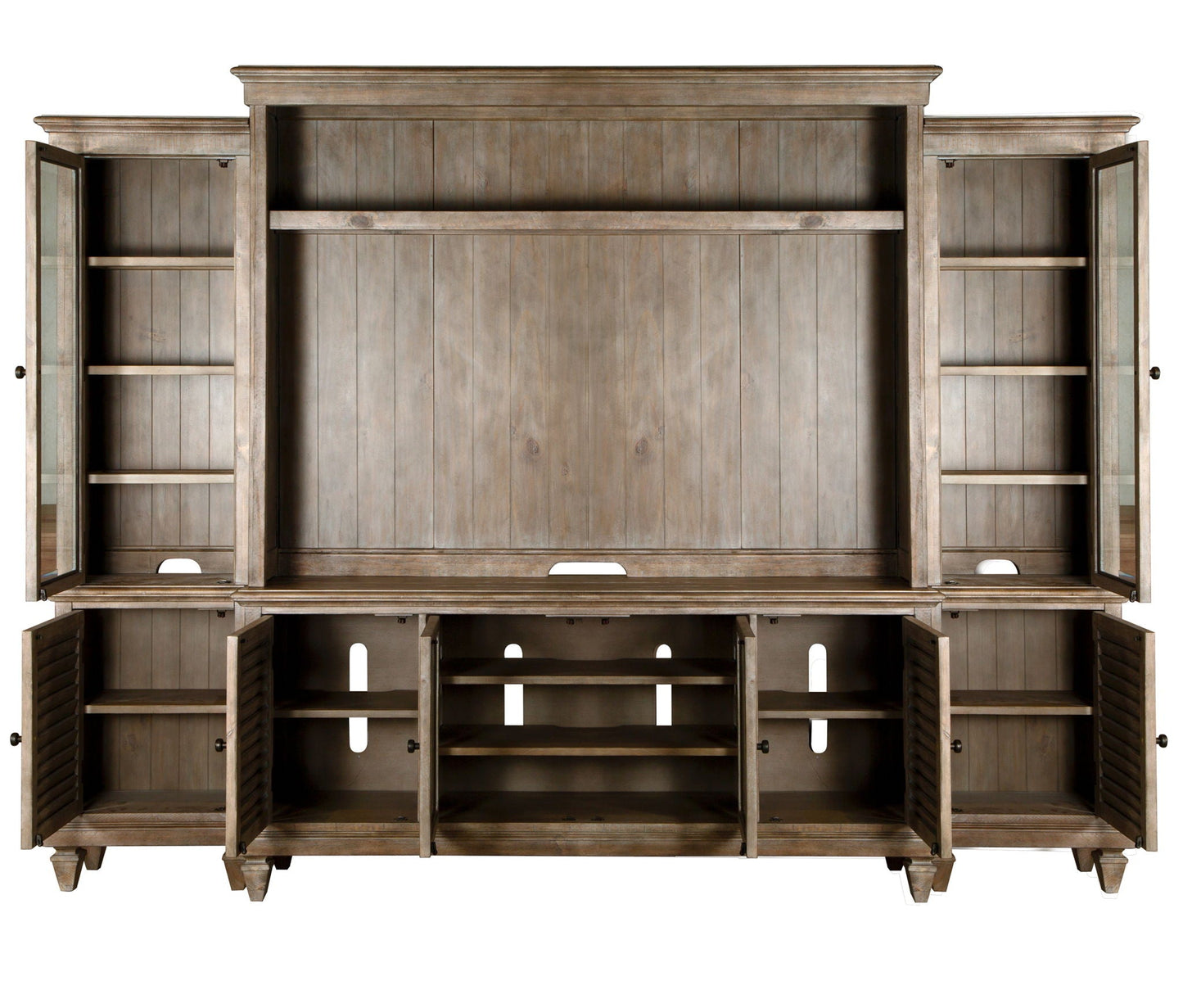 Calistoga - Rustic Entertainment Wall - Dovetail Gray