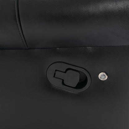 Home Theater Seating Manual Recliner Chair With Center Console And Led Light Strip For Living Room