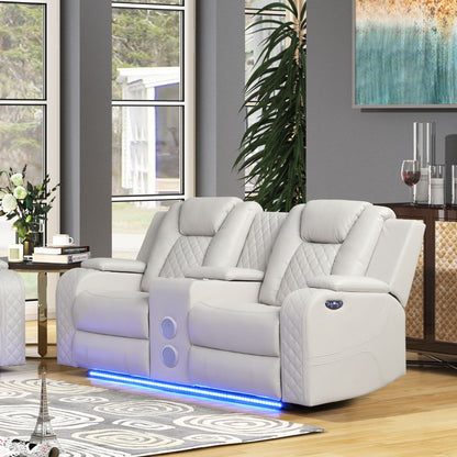Benz - Power Recliner Set With LED Lighting And USB Charging