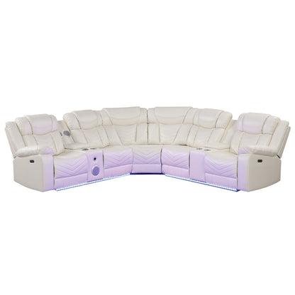 Challenger - Recliner Sectional Sofa, Built In USB, C Ports & Bluetooth