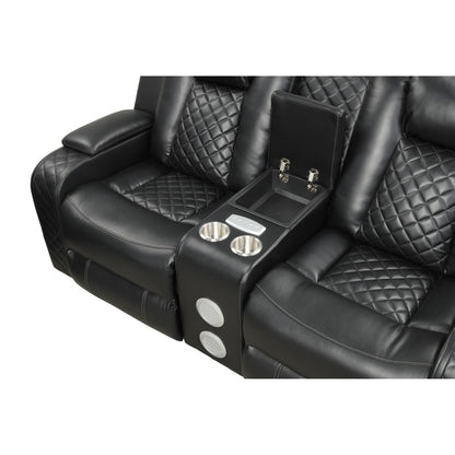 Benz - Power Recliner Set With LED Lighting And USB Charging