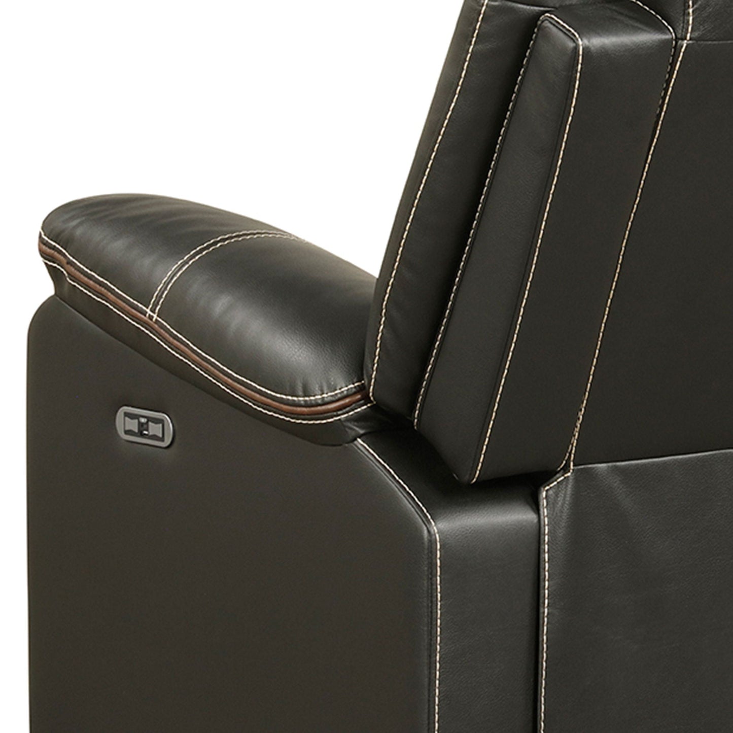 Challenger LED Power Recliner Loveseat With Console