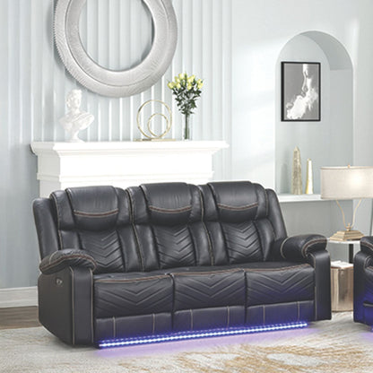 Challenger - LED Power Recliner Sofa