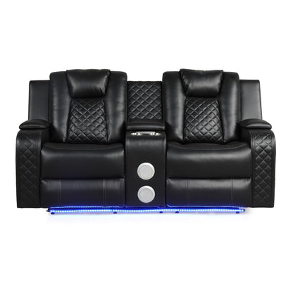 Benz - Power Recliner Set With LED Lighting And USB Charging