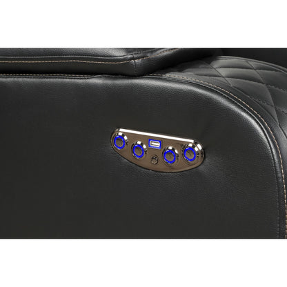 Benz - Power Recliner Set With LED Lighting And USB Charging