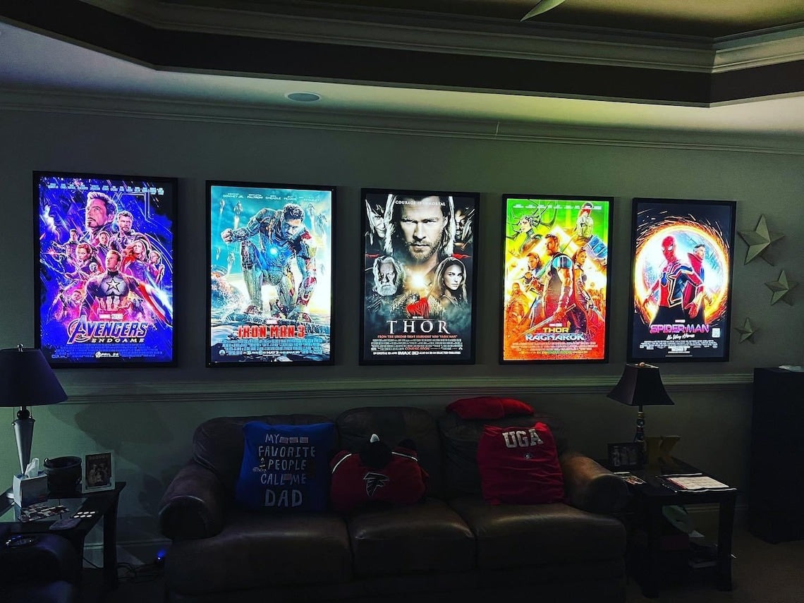 6-PACK Glowbox "World Famous" LED Poster Frames