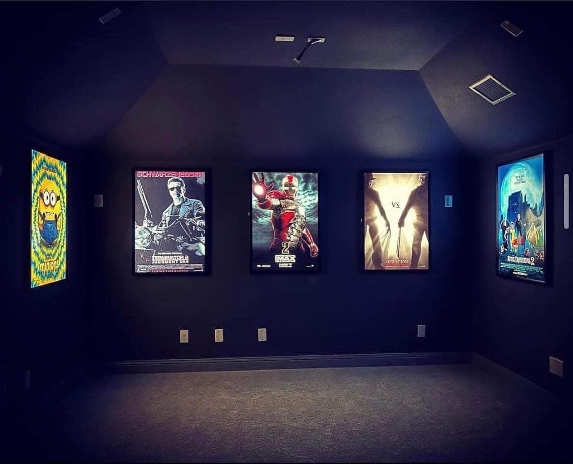 9-PACK Glowbox "World Famous" LED Poster Frames