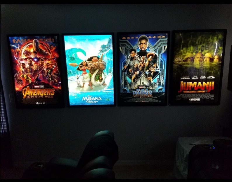 12-PACK Glowbox "World Famous" LED Poster Frames