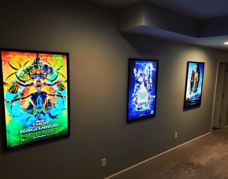 10-PACK Glowbox "World Famous" LED Poster Frames