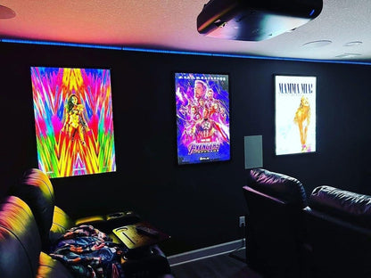 4-PACK Glowbox "World Famous" LED Poster Frames